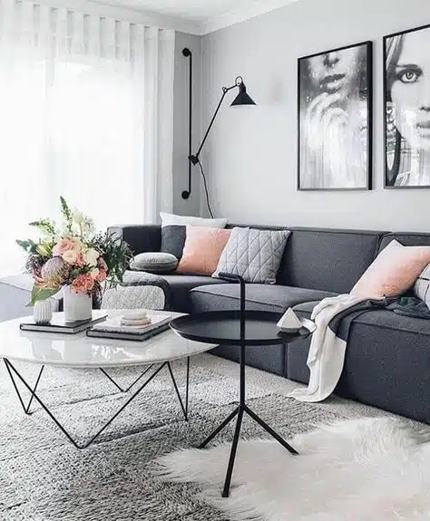 Cores que combinam com preto; Preto com cinza na decoração Cores que combinam com preto; Preto com cinza na decoração