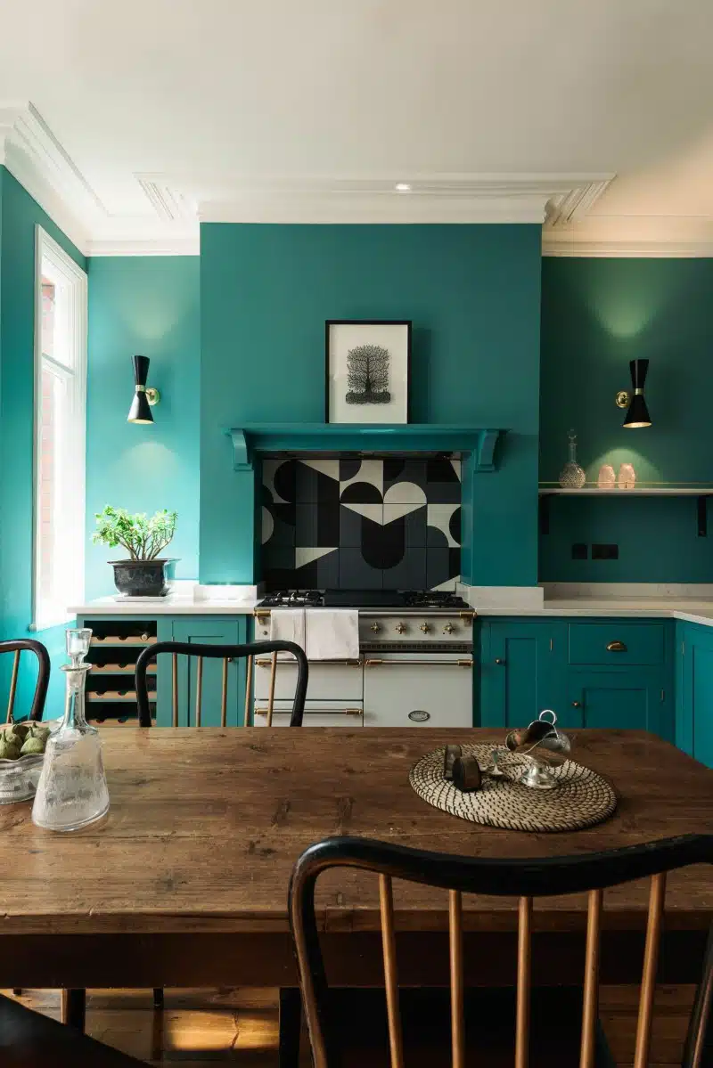 Preto com turquesa na decoração Preto com turquesa na decoração