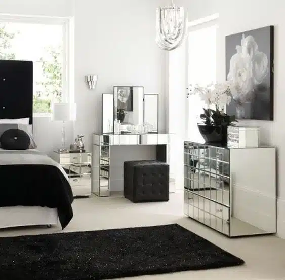 Cores que combinam com preto; Preto com prateado na decoração Cores que combinam com preto; Preto com prateado na decoração