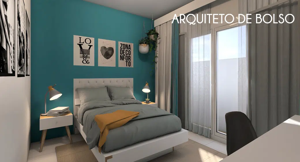 Abajures de chão, quarto de casal