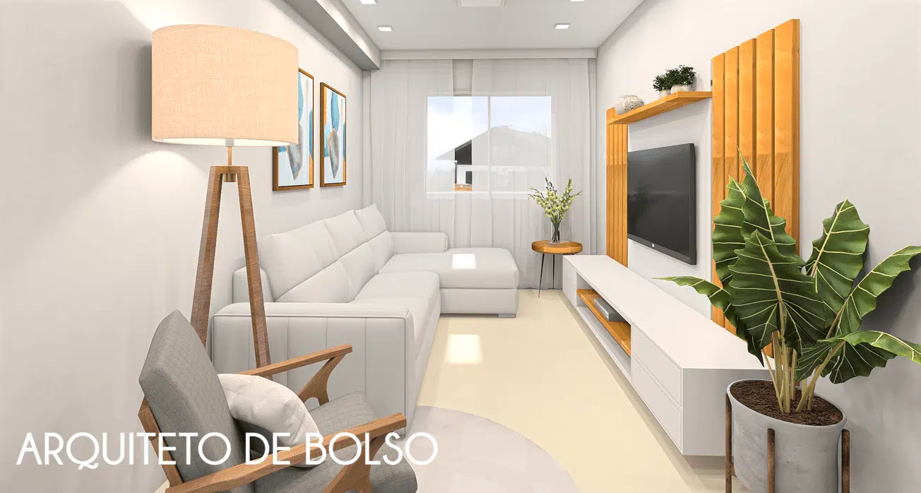 Abajures de chão, sala moderna