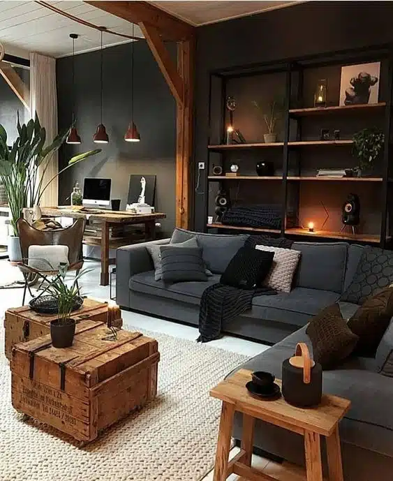 Psicologia das cores na decoração e seu bem-estar ambiente marrom