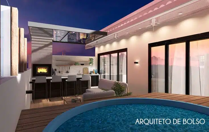 Área gourmet planejada, piscina Área gourmet planejada, piscina