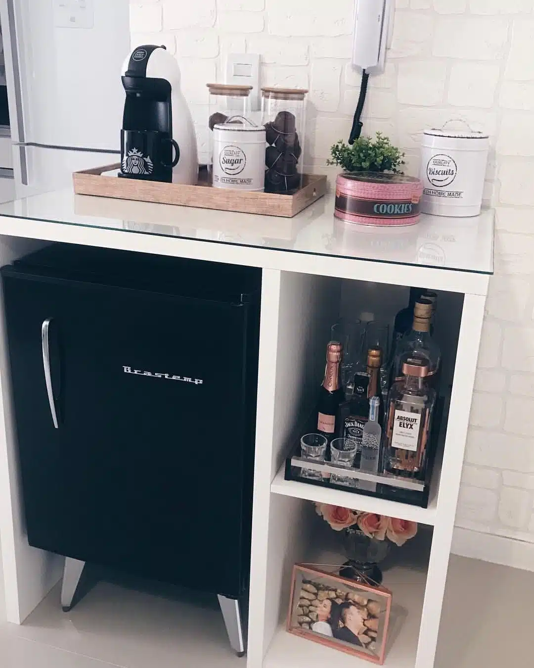Bar em casa, frigobar Brastemp