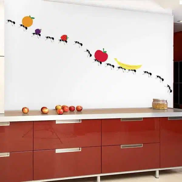 Decoração barata, adesivo para parede de cozinha
