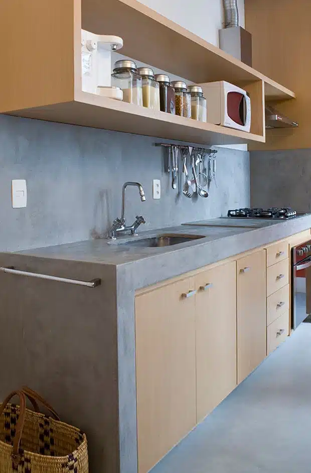 Decoração com cimento queimado, cozinha