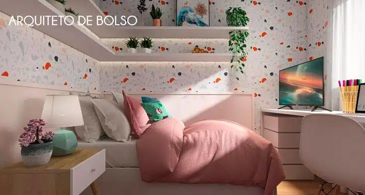 Decoração signo de libra, quarto décor rosa