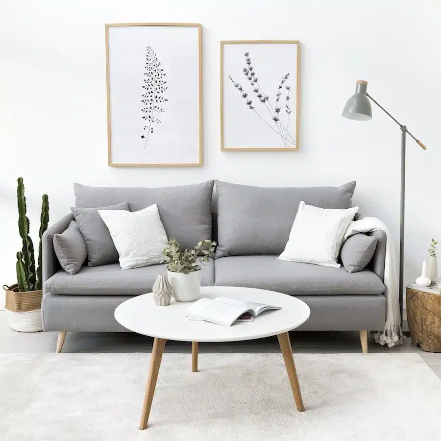 Decorar salas pequenas, sofá dois lugares