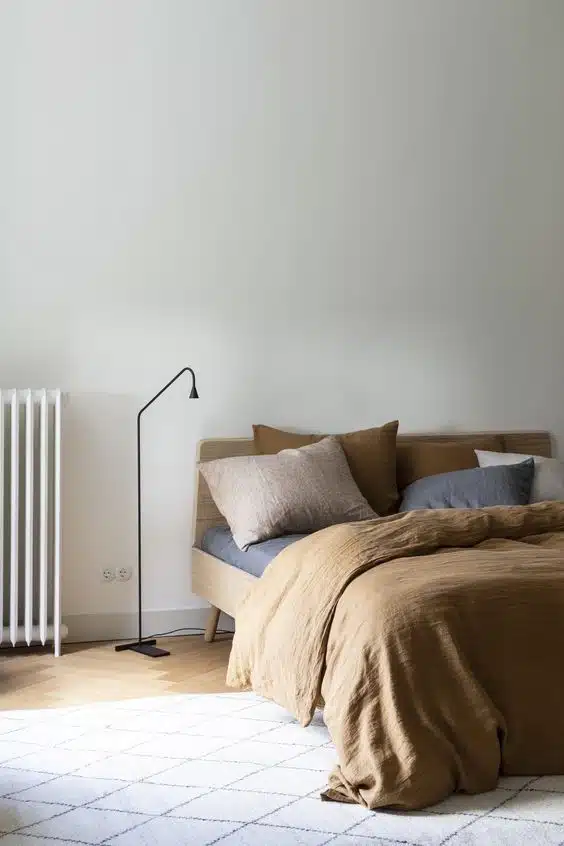 Minimalismo na decoração, quarto decorado