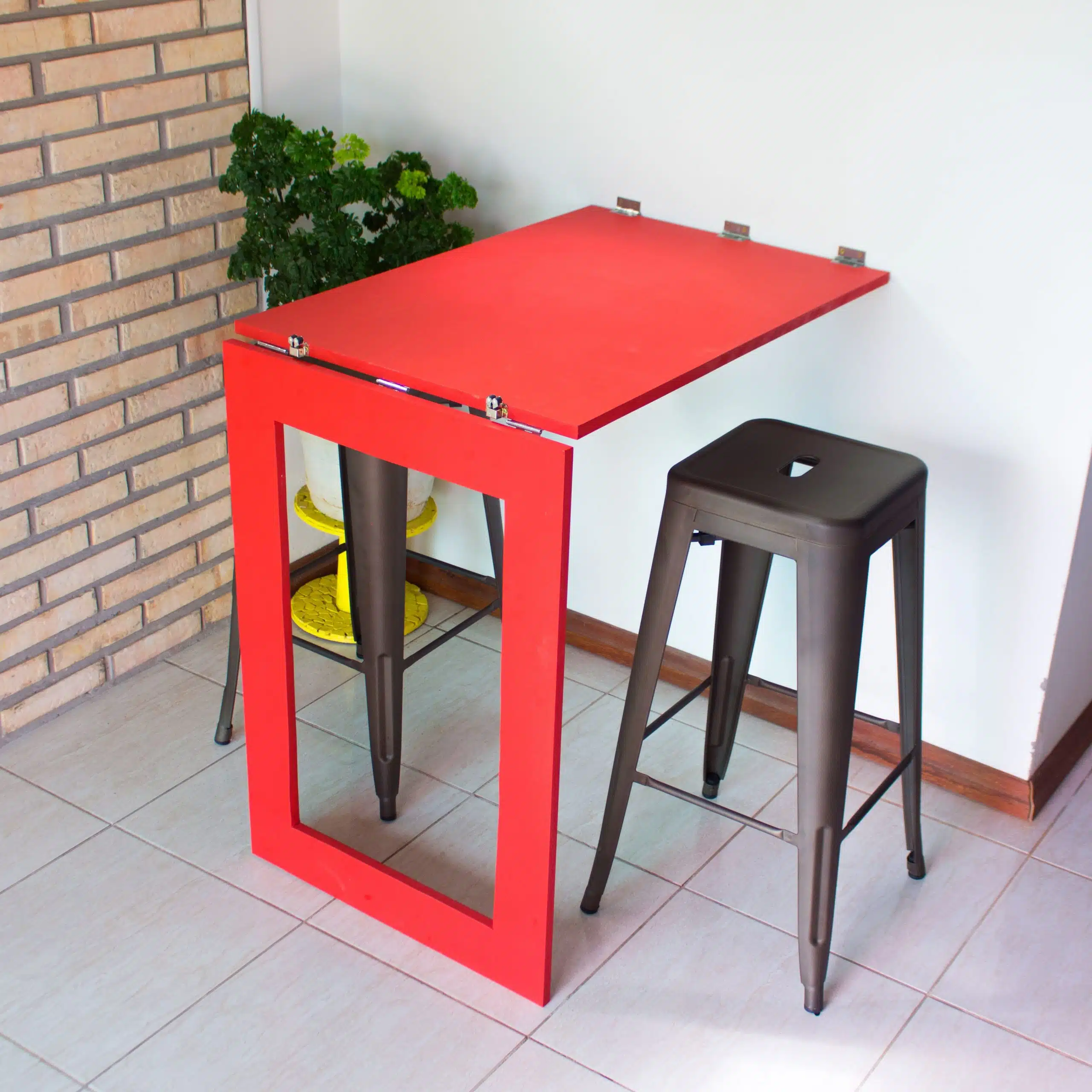 Móveis multifuncionais, mesa de parede dobrável