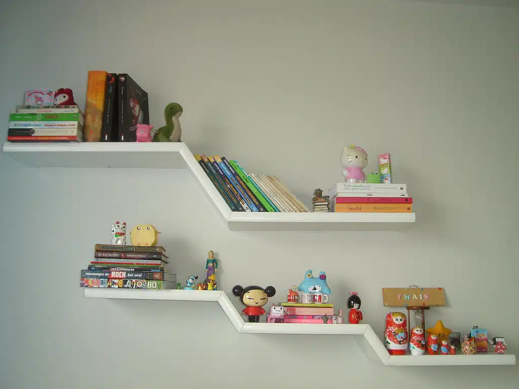 Organização para espaços pequenos, prateleira