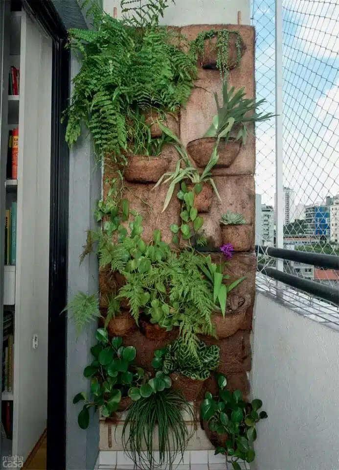 Parede verde de fibra de coco