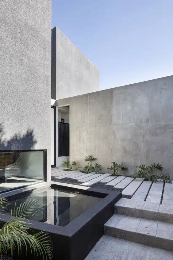 Piscina em espaço pequeno