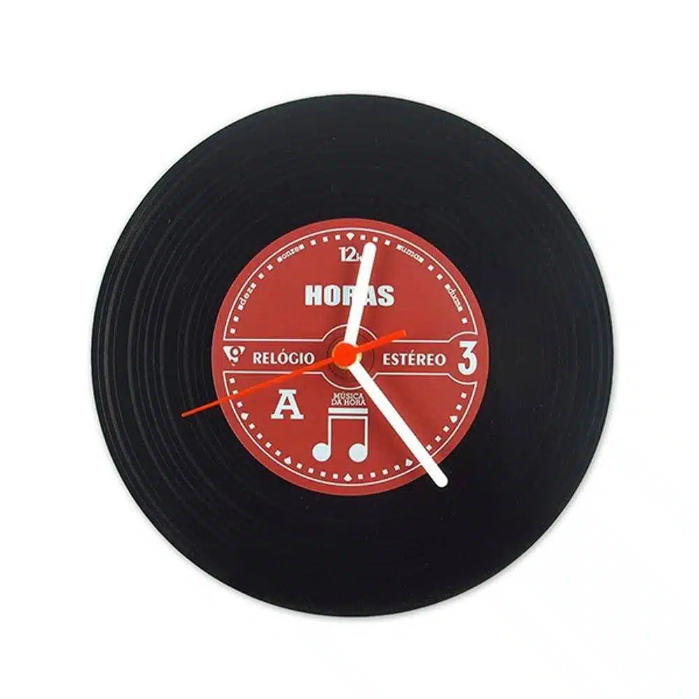 Relógio de disco de vinil