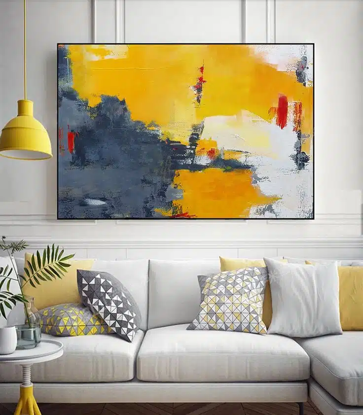Tendências de decoração para 2020, pintura abstrata