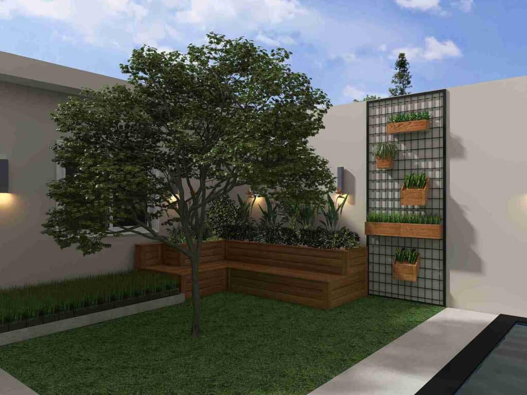 áreas de lazer simples e baratas para se inspirar: mini horta vertical
