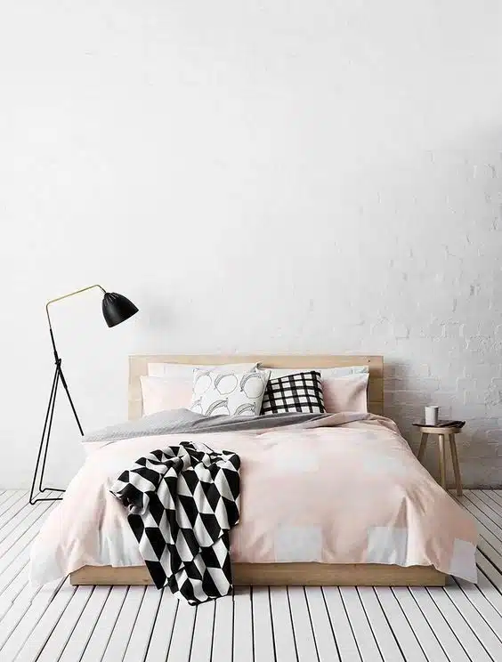 Minimalismo na decoração, quarto de casal
