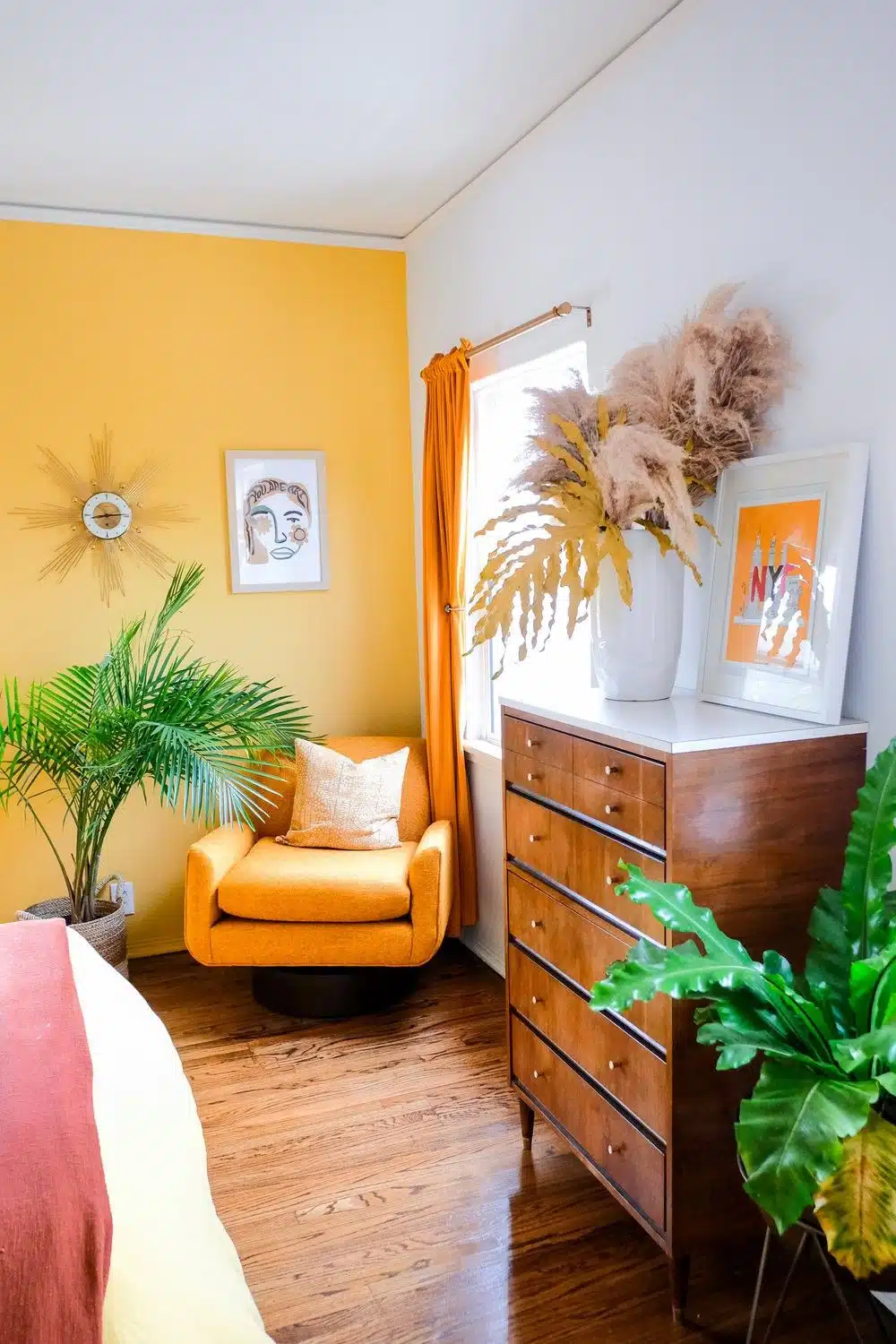 Psicologia das cores, quarto com decoração em amarelo