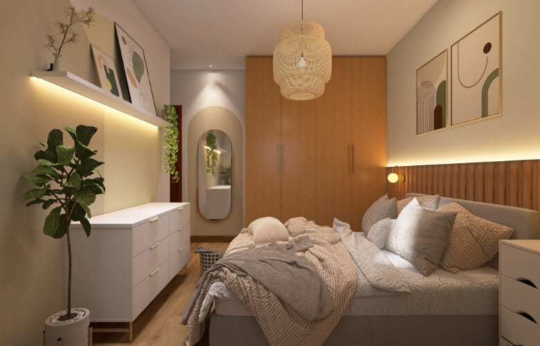 Decoração quarto de casal pequeno: truques para otimizar espaços reduzidos sem perder o charme
